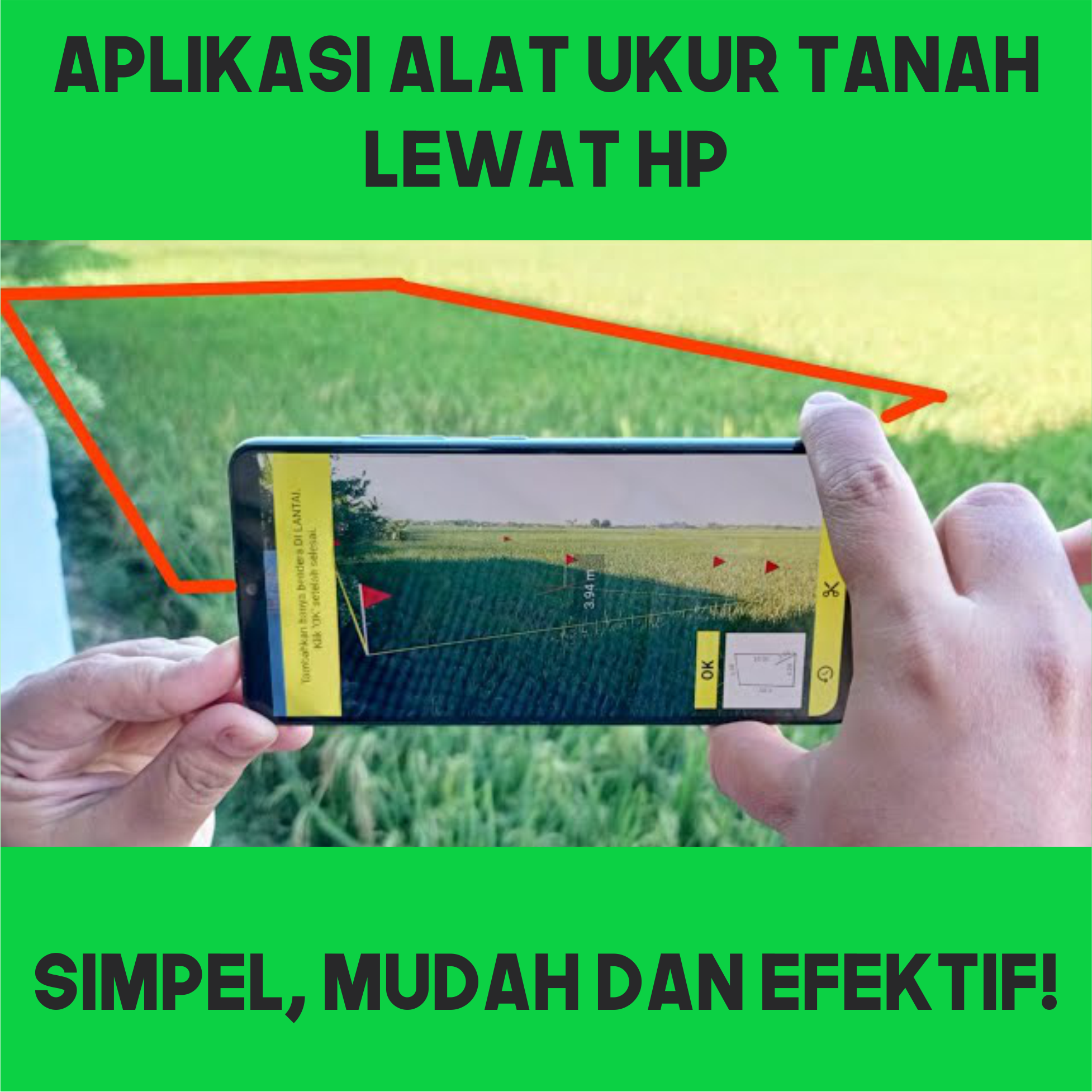 Aplikasi Ukur Tanah Digital Hanya Pakai HP